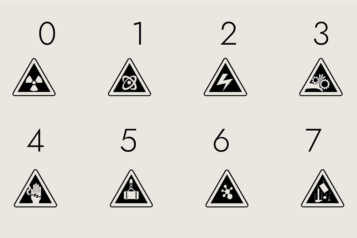 Warning Signs Dingbats Font, a Symbol Font by Minimalartstudio (Photo 6 of 8)