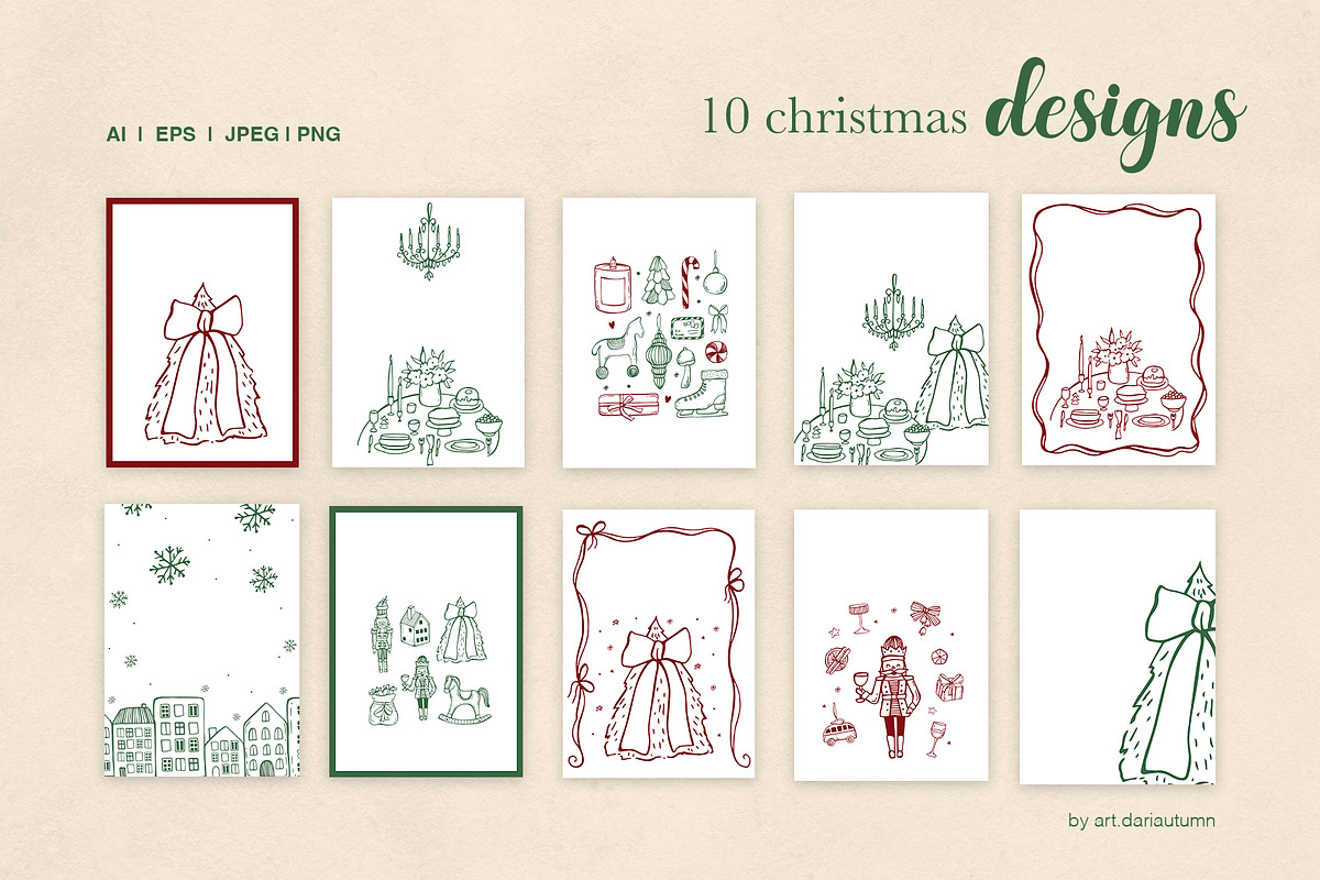 Whimsical Christmas Illustration Set, a Seasonal Illustration by Art Dari Autumn (Photo 14 of 16)