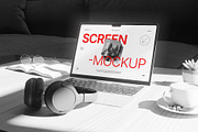 Laptop Screen Mockup, a Wearable Device Mockup by herutage (Thumbnail 2 of 4)