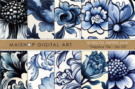 Mediterranean Tiles Seamless Pattern
