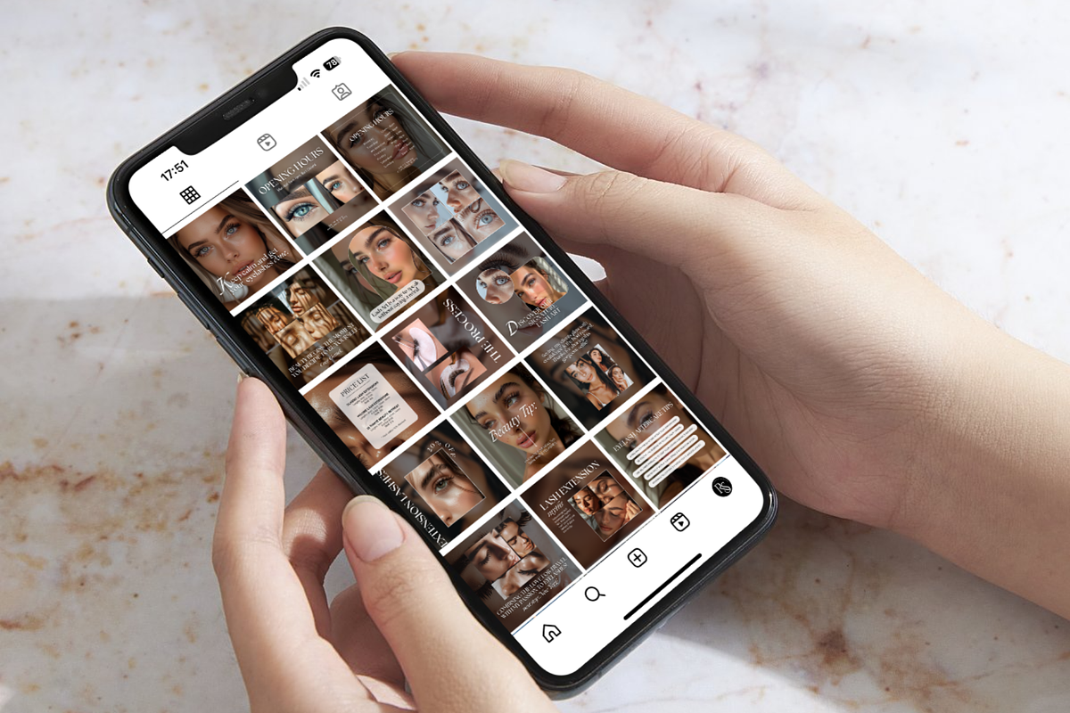 Lash Tech Canva Templates, a Social Media Template by DesignsbyMariaStudio (Photo 7 of 10)