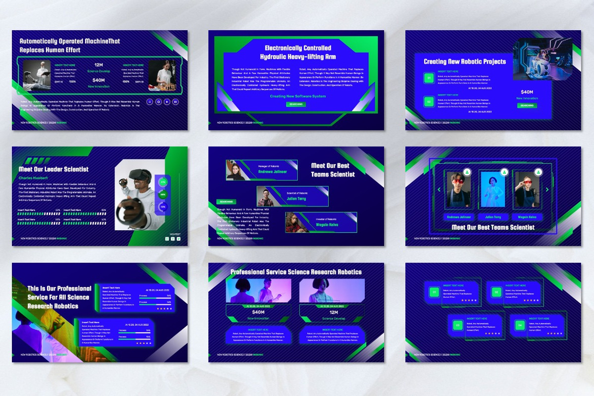 Robonic - Robotics Keynote, a Presentation Template by Dhabee