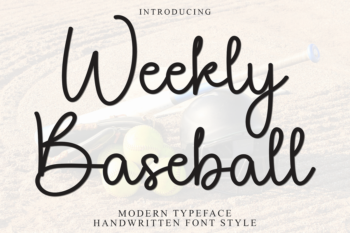 Weekly Baseball, a Handwritten Font by InermediaSTUDIO (Photo 1 of 8)