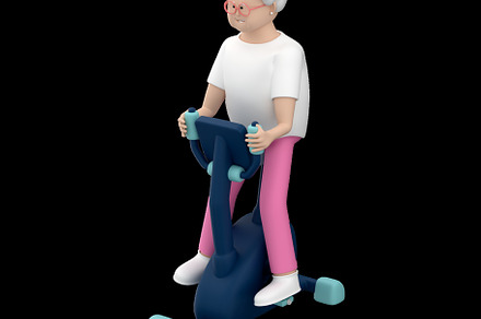 Senior woman character