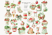 Strawberry Clipart PNG Images, a Seasonal Illustration by GlamArtZhanna (Thumbnail 3 of 8)