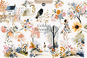 watercolor autumn clipart collection, a Decorative Illustration by Patishop Art (Thumbnail 1 of 8)