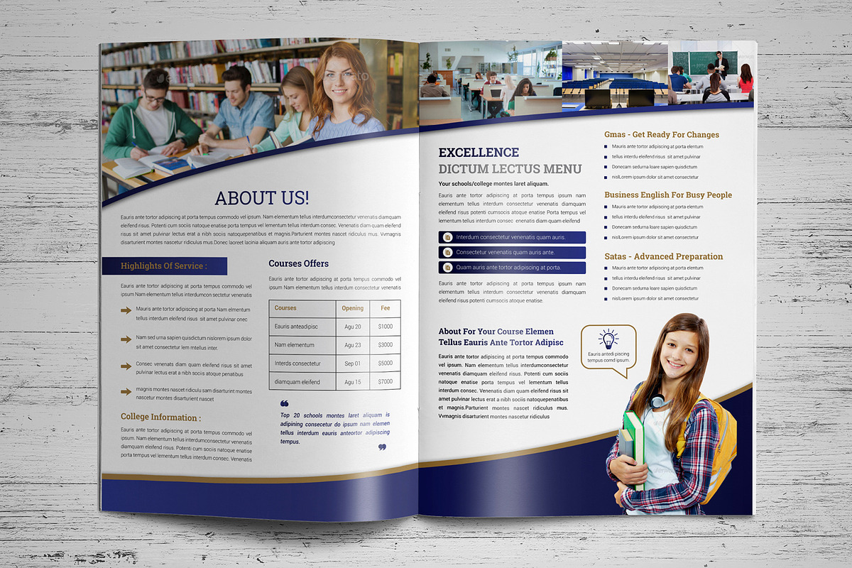 Education Brochure Template V4, a Brochure Template by JanySultana (Photo 2 of 8)