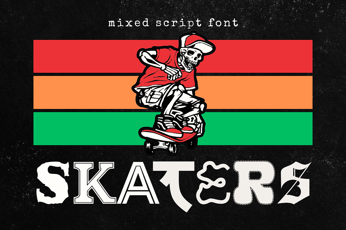Mixed Script - Mixed display font, a Handwritten Font by BearyType Studio (Photo 4 of 9)