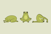 Yoga Frogs - Vector collection, an Animal Illustration by Alina Sh (Thumbnail 9 of 9)
