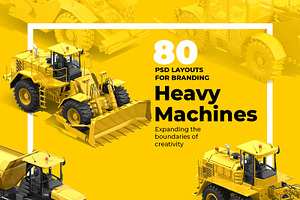 80 PSD Heavy Machines Mockup 360 #01