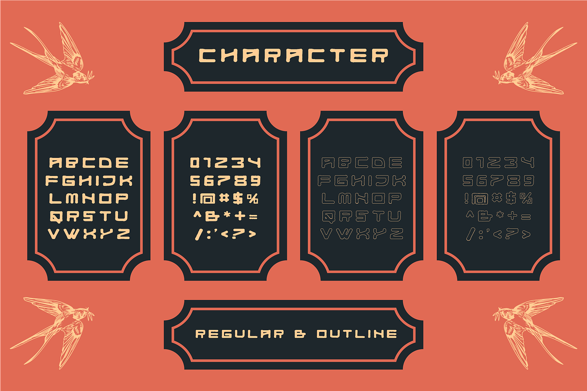 FLOPCLO - Retro Display Font, a Font by Rightwheels (Photo 2 of 10)