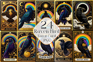 Raven Bird Tarot Card Sublimation, a Work Illustration by Dream Creation