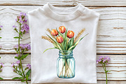 Watercolor Spring Bliss Clipart, an Illustration by OK Design (Thumbnail 4 of 6)