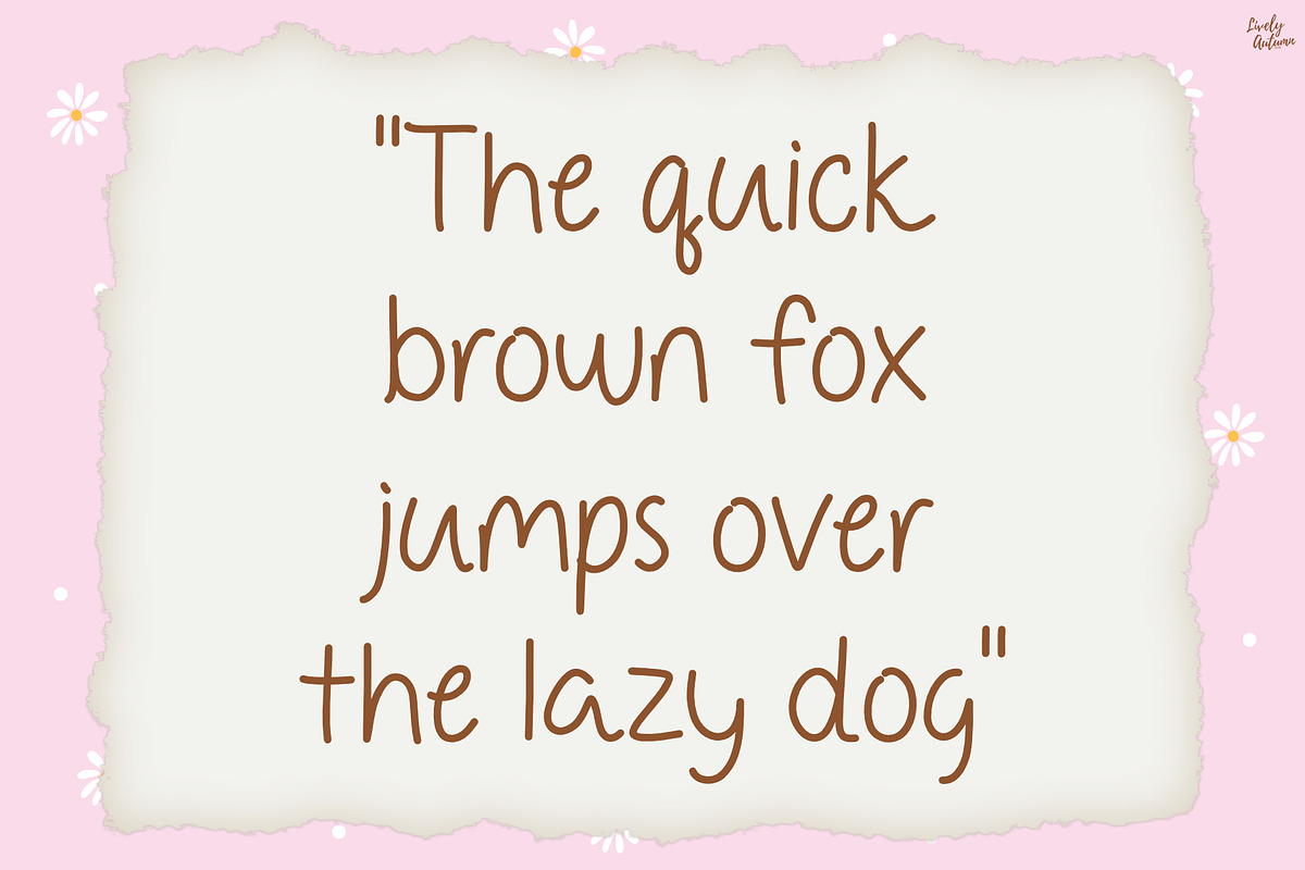 Daisydew | handwritten font, a Handwritten Font by LivelyAutumn11.11 (Photo 4 of 5)