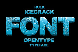 Hulk Icecrack Font, a Font by Handmadefont