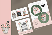 Cute garden watercolor clipart set, an Animal Illustration by Estudio 812 (Thumbnail 3 of 8)