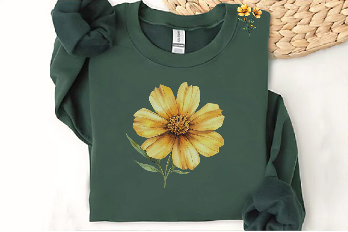 Coreopsis Flower Watercolor Clipart, an Illustration by Watercolor design (Photo 9 of 10)