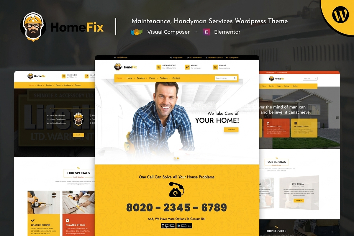 Home Fix -Maintenance Services Theme, a WordPress Template by ThemesRain (Photo 1 of 3)