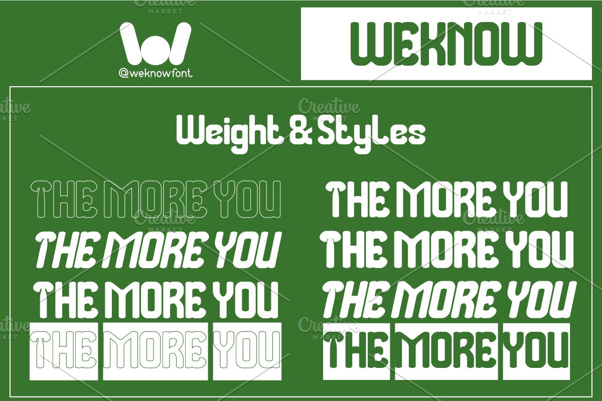 The More You font, a Sans Serif Font by weknow (Photo 6 of 7)