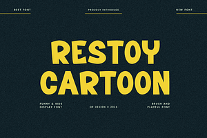 Restoy Cartoon - Paint & Chalk Font