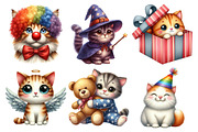Funny Cat Clipart Bundle, a Decorative Illustration by Pixels.Craft (Thumbnail 2 of 7)