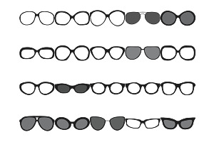 Facial Glasses Set 1 Procreate Brush