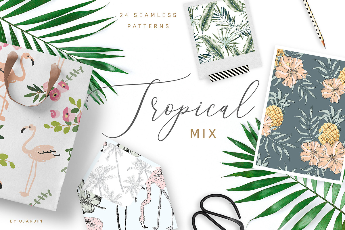 Tropical mix. 24 patterns, a Pattern Graphic by OJardin (Photo 1 of 4)