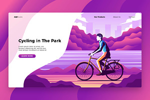 Cycling - Banner & Landing Page