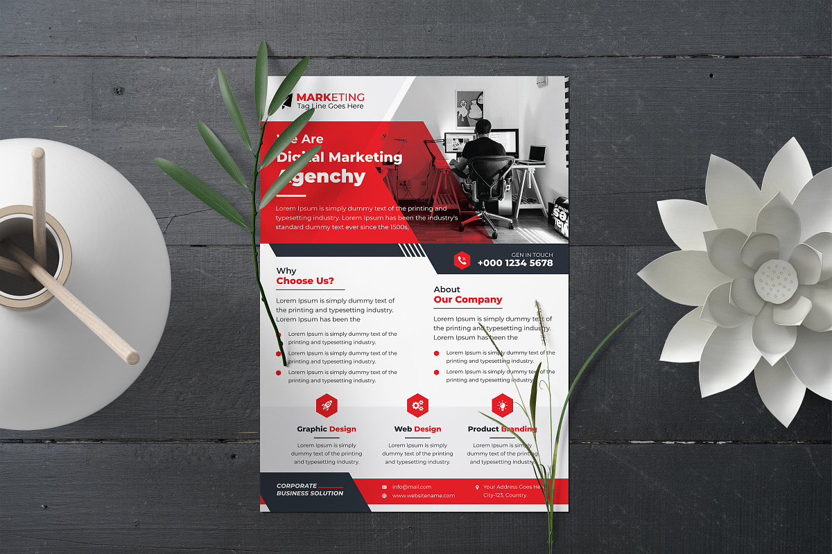 Corporate Theme Business Flyer, a Flyer Template by Graphiexperto (Photo 4 of 6)
