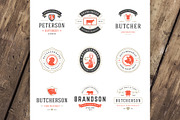 18 Meat Food Logos and Badges, a Branding & Logo Template by Vasya Kobelev (Thumbnail 4 of 11)