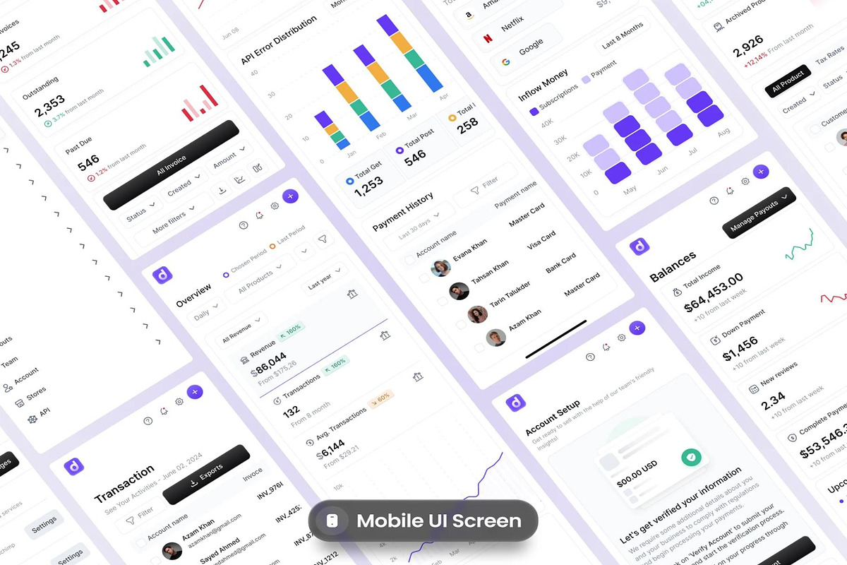 Dyser Finance Admin Dashboard UI Kit, an UI Kit Template by Creative Perspective (Photo 5 of 7)