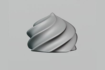 Cream swirl High quality 3d model, an Object 3D Model by fahad121