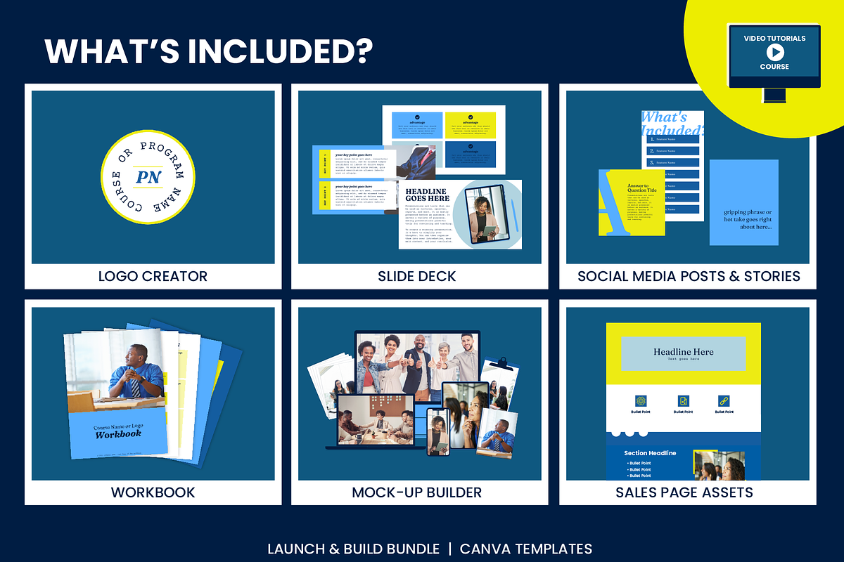 Simple Canva Branding Launch Bundle, a Social Media Template by WorkShy Studio (Photo 2 of 21)