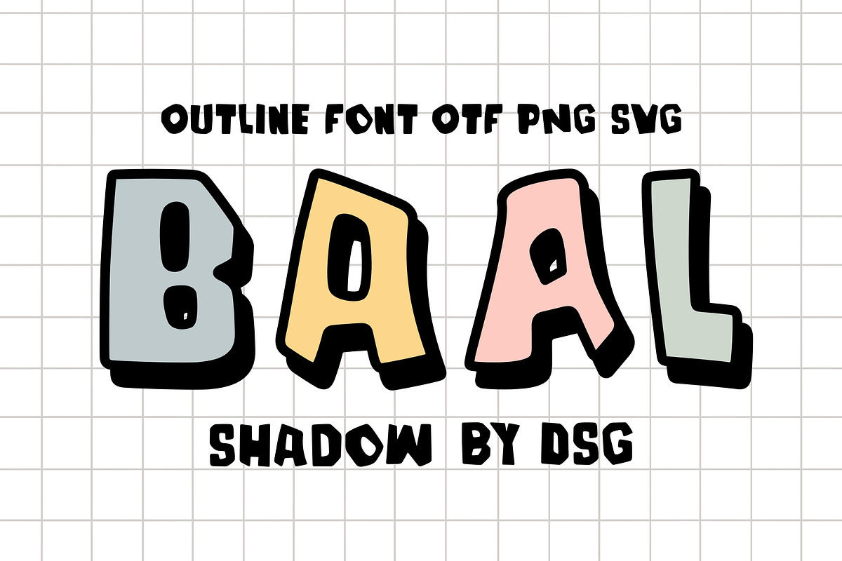 Baal Shadow OTF PNG SVG, a Symbol Font by DREAMs Soul G. (Photo 1 of 4)