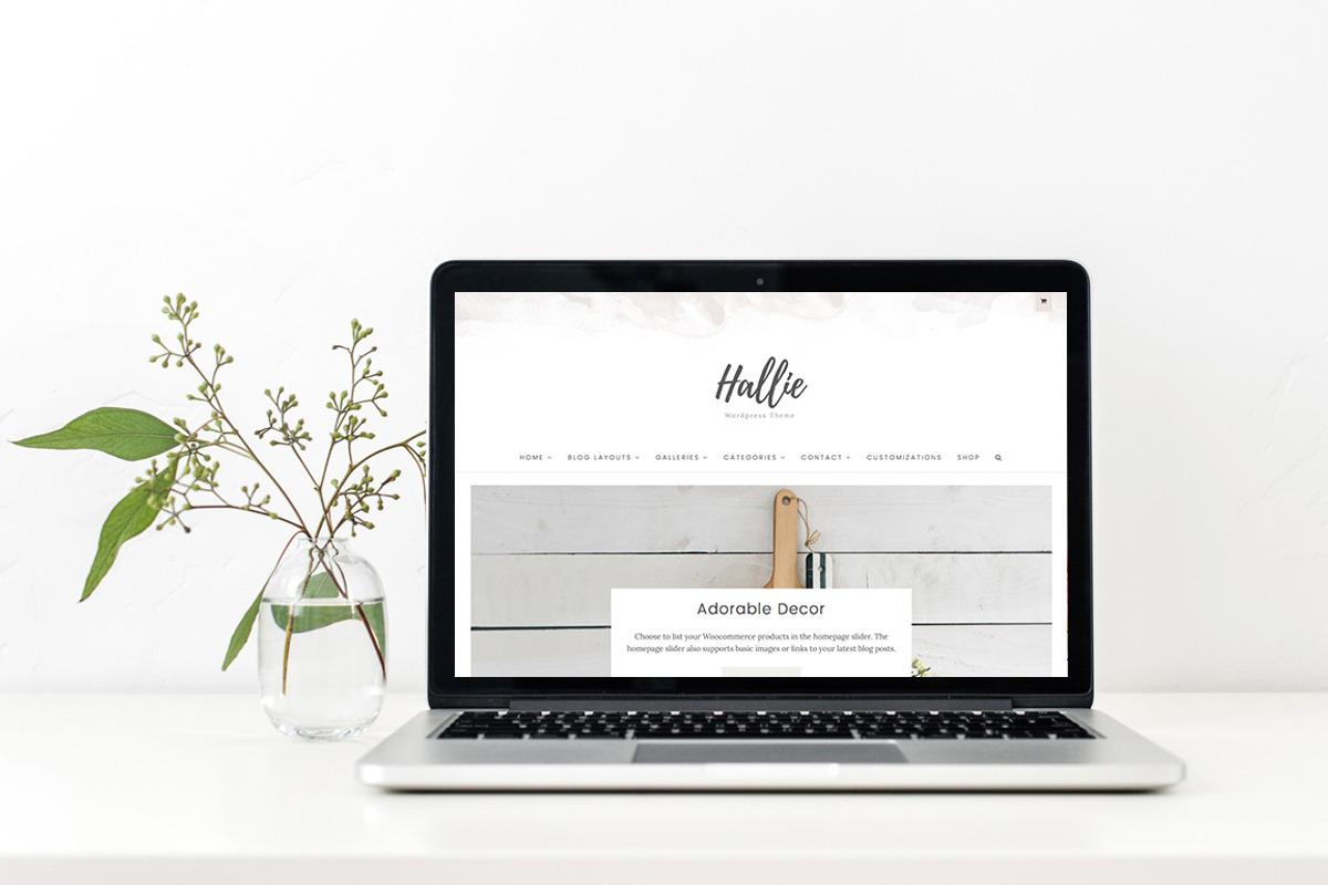 The Hallie Pro Wordpress Theme, a WordPress Template by angiemakeswebsites (Photo 4 of 6)