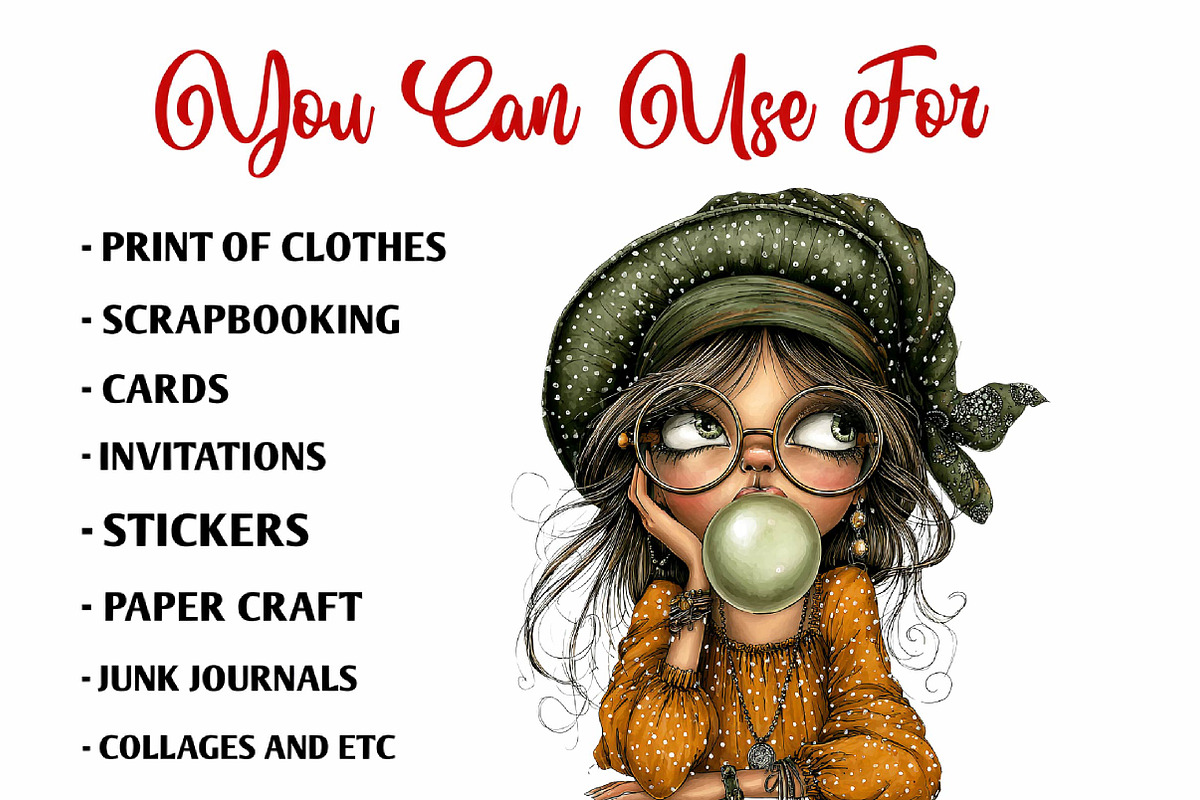 Whimsical Witch Clipart Bundle, a Seasonal Illustration by fashionaddict (Photo 6 of 7)