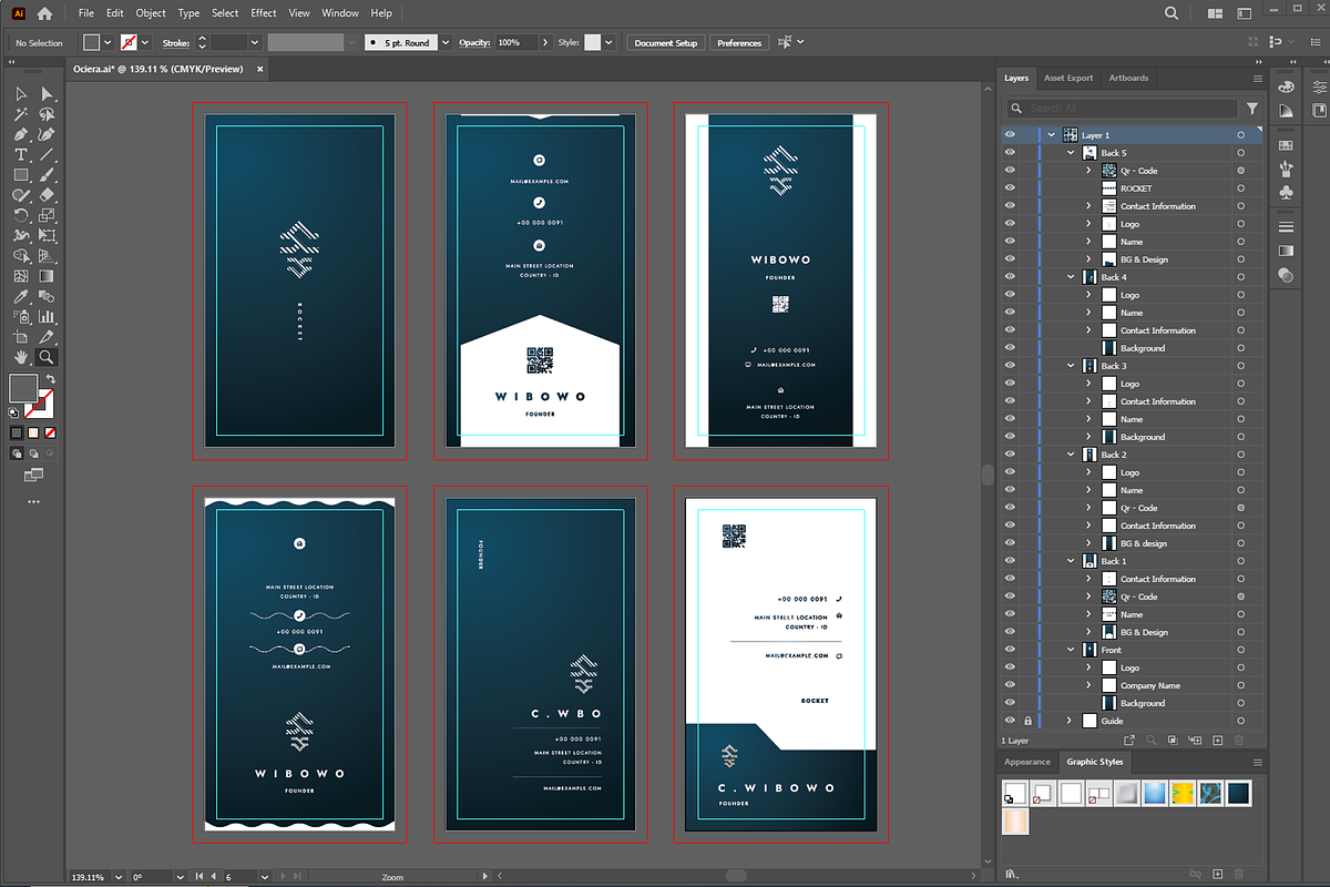 Ociera - Vertical Business Cards, a Business Card Template by Ctrl space studio (Photo 7 of 9)
