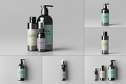 Black Bottles Cosmetic Mockup, a Cups & Container Mockup by Yogurt86 (Thumbnail 1 of 10)