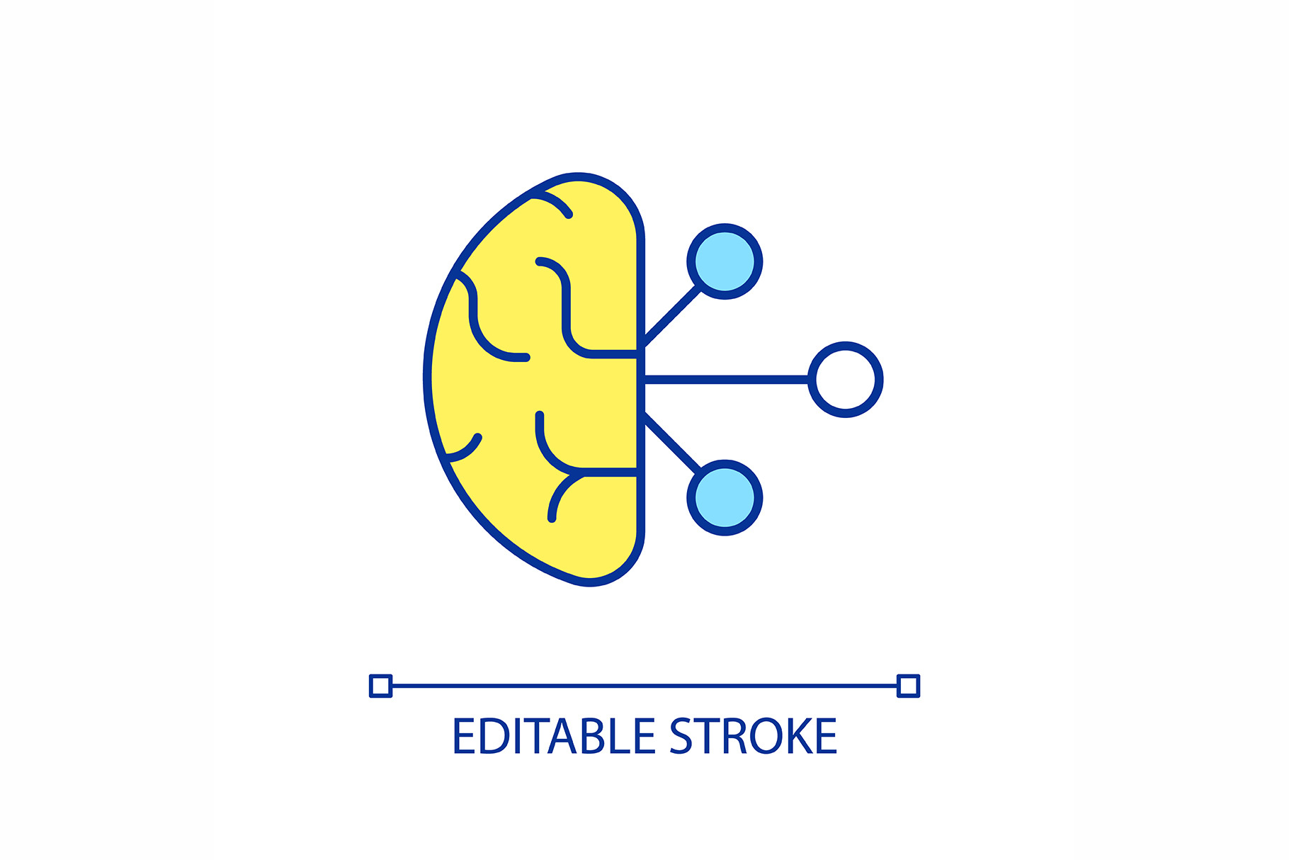 Brain network RGB color icon, an Outline Icon by IMG Visuals