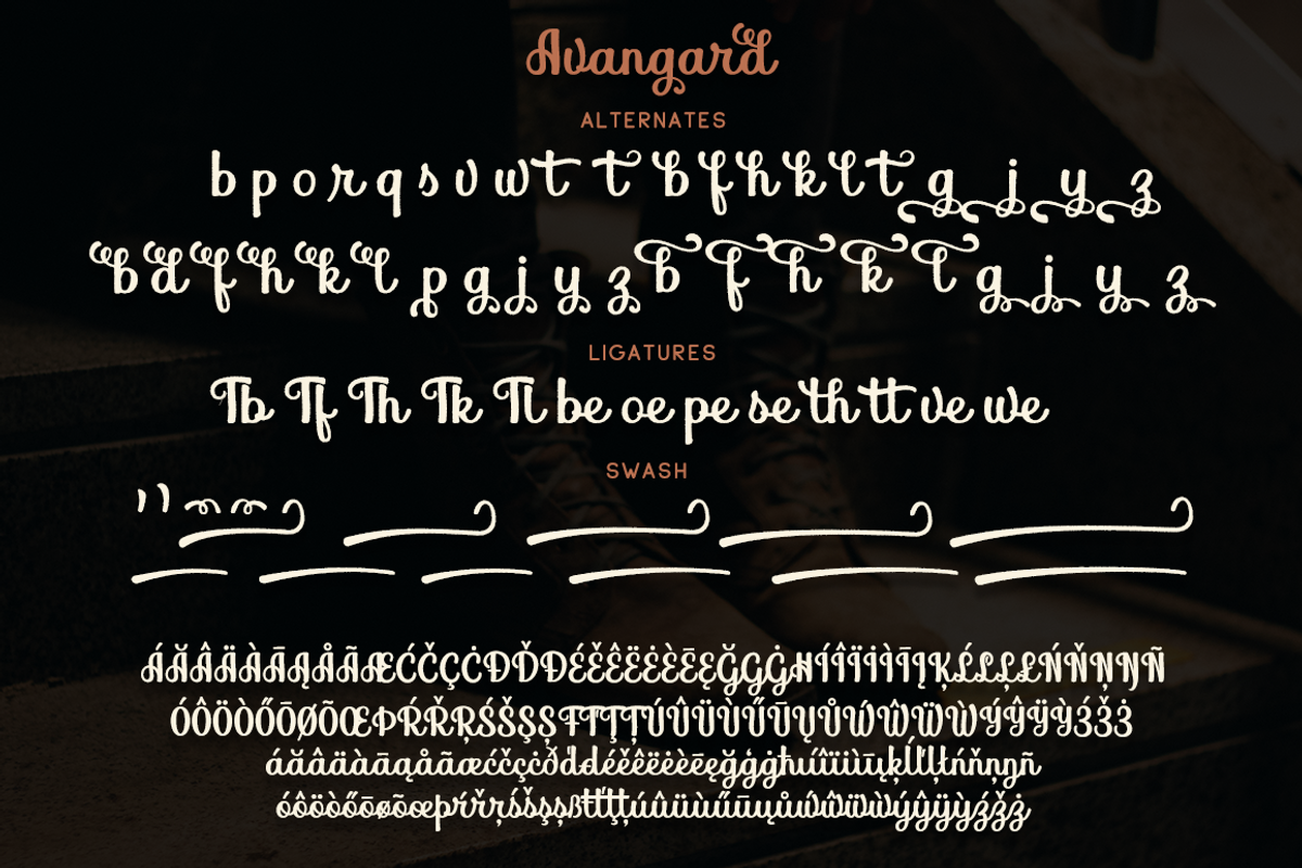 Avangard, a Script Font by Larin Type Co. (Photo 10 of 10)