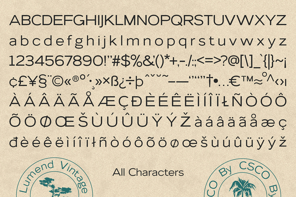Lumend Vintage – Sans Serif Stamp, a Sans Serif Font by Craft Supply Co. (Photo 8 of 8)