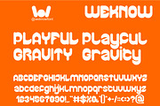 Playful Gravity font, a Sans Serif Font by weknow (Thumbnail 1 of 8)