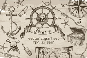 Pirates Vector Clipart Set
