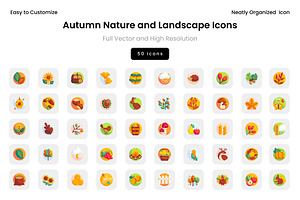 Autumn Nature and Landscape Icons, an Icon by Wencory