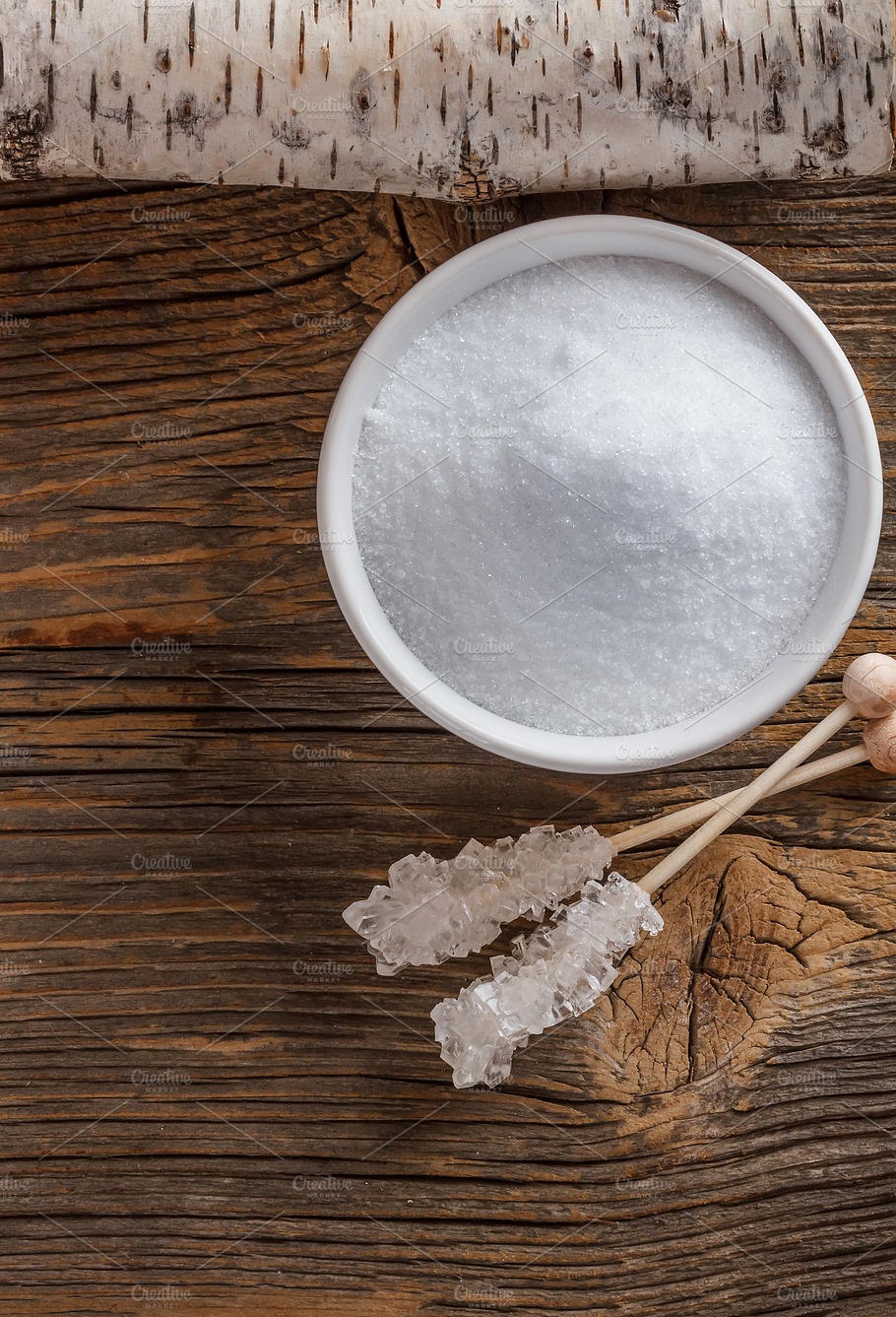Top View Of Xylitol Containing Sugar Xylitol And Sweet