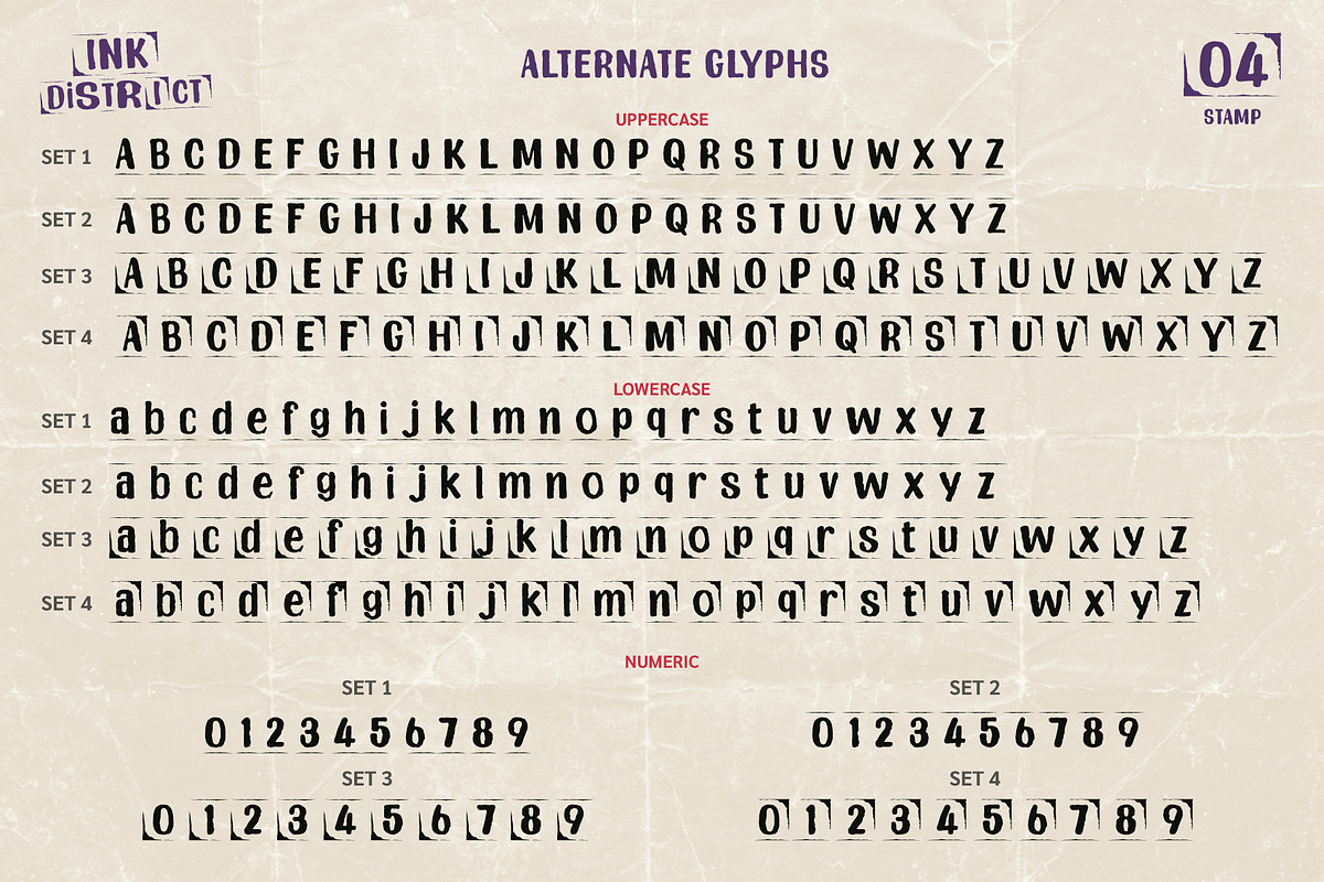 Ink District, a Symbol Font by BBtypeStudios (Photo 13 of 15)
