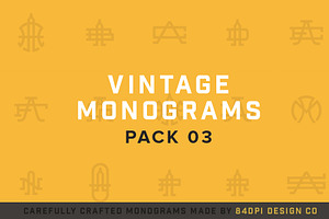 15 Vintage Monograms Pack 03