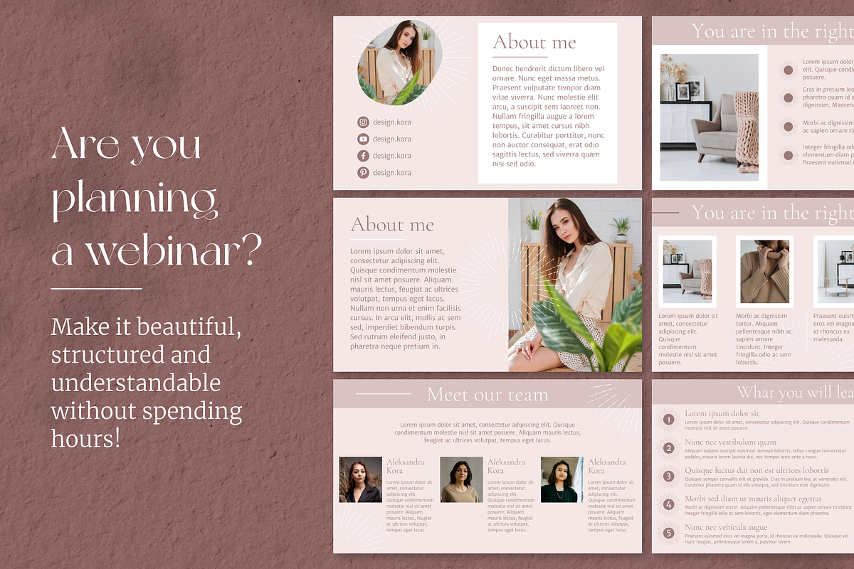 Beige Webinar Workshop Template, a Presentation Template by DesignKora (Photo 2 of 13)