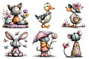 Spring Back View Animal Clipart, an Illustration by Daily.Designs (Thumbnail 5 of 8)