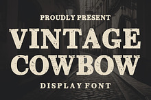 Vintage Cowboy Western Display Font